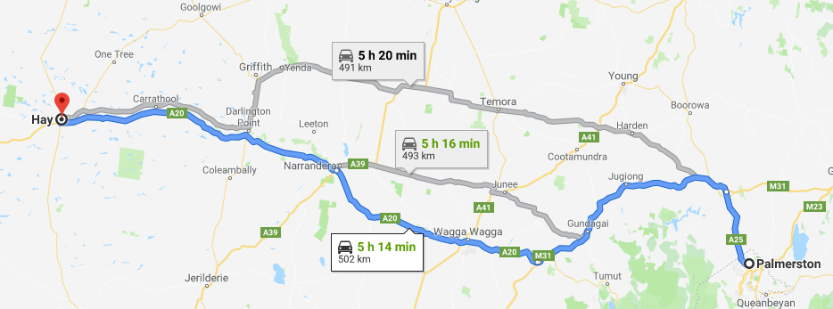 Canberra to Hay