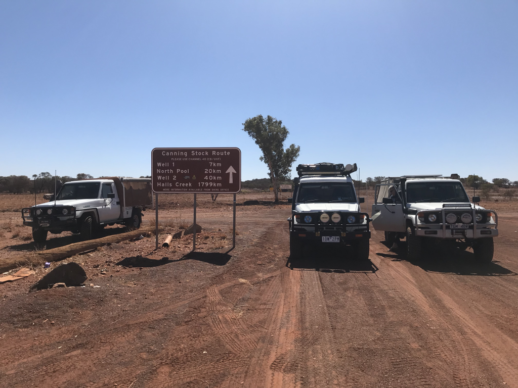 Canning Stock Route sign at Wiluna outskirts